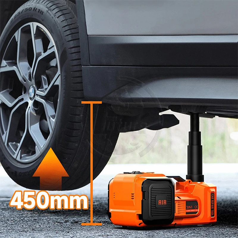 12V 3 Ton Electric High Lift Portable Car Repair Jacks With Electric Impact Wrench For Various Cars