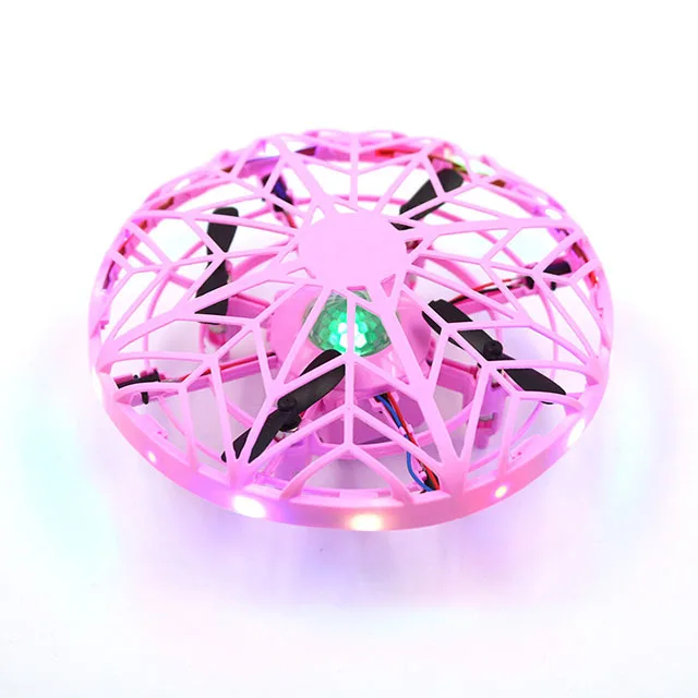 Induction flying toy remote control aircraft 360 degree spinning small flying ball drone with LED light