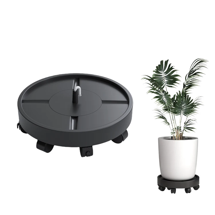 Heavy Duty Plant Caddy Self Watering Round Flower Pot Mover Plant Saucer with Wheels