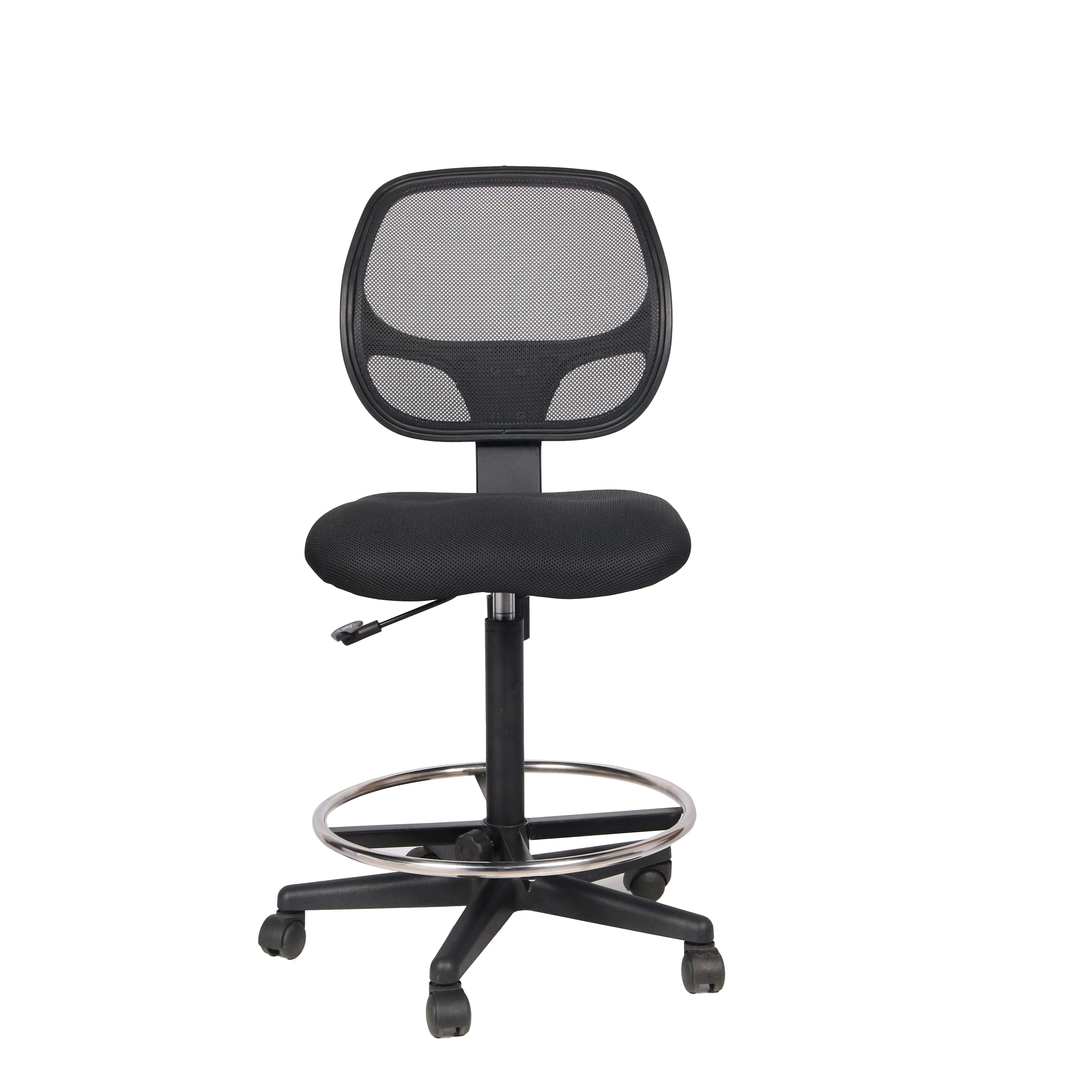Bank Center Black Mesh Armless Ergonomic Office  Desk Stool Cashier Chair use in Bank