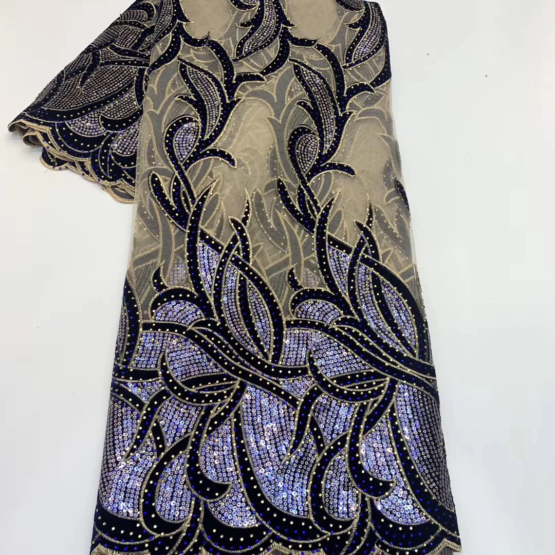 
Latest Fashion Lace fabric tulle african Velvet Tulle Lace french lace For nigerian wedding dresses 