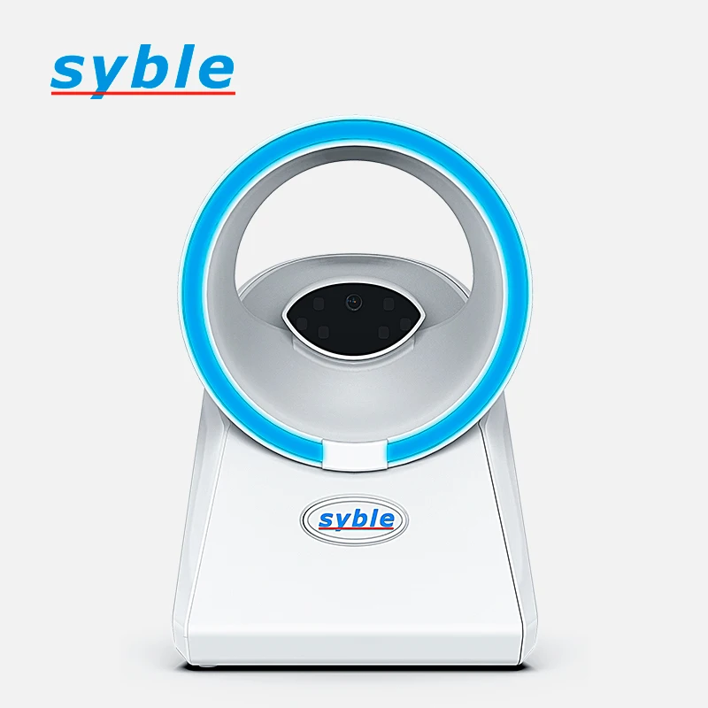 XB-X86 Syble Wired 1d 2d Cmos Hands Free Bar Code Scanner Desktop Barcode Reader for Supermarket