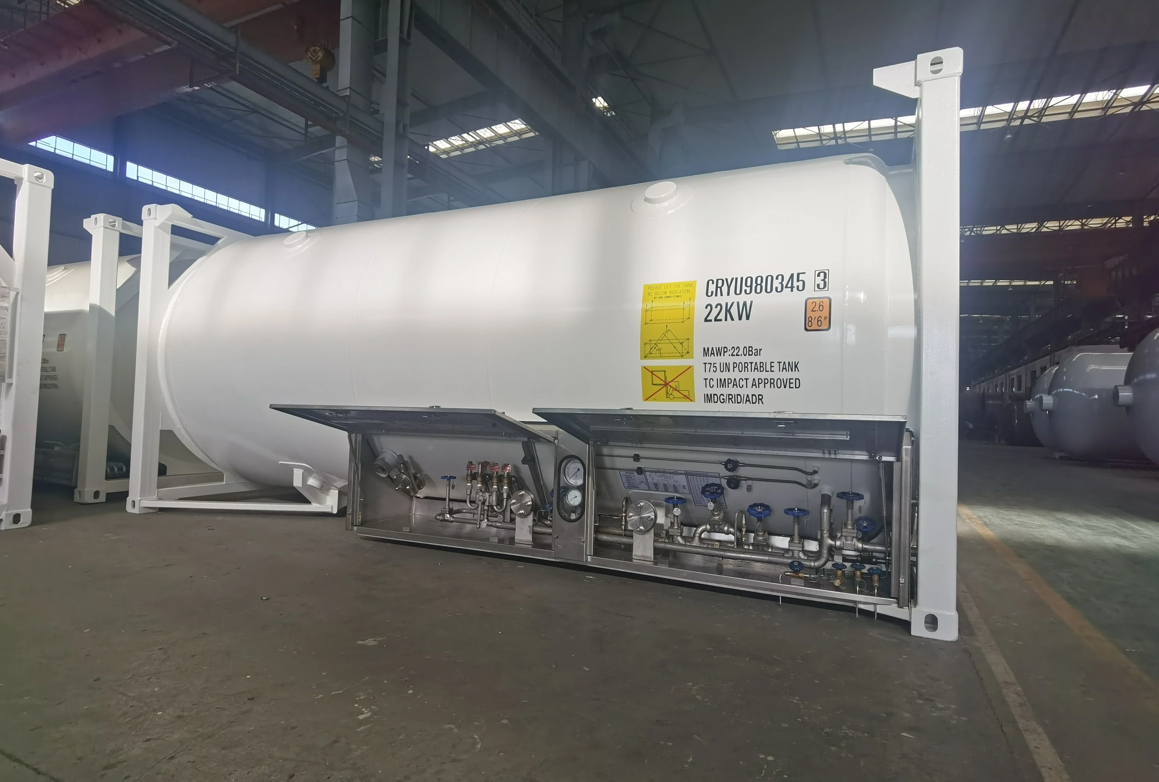 Factory Supply ISO 20M3 T75 Liquid Argon Gas Container Tank