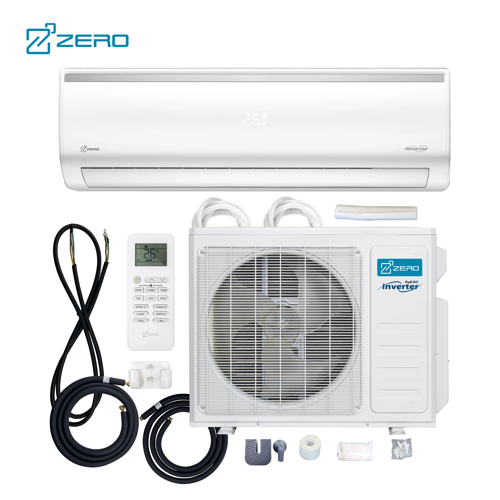 ZERO Z-MAX 19 Seer2 Wall Mounted Mini Split Air Conditioner 12000 18000 24000 36000 BTU Split Air Conditioning System DC Room