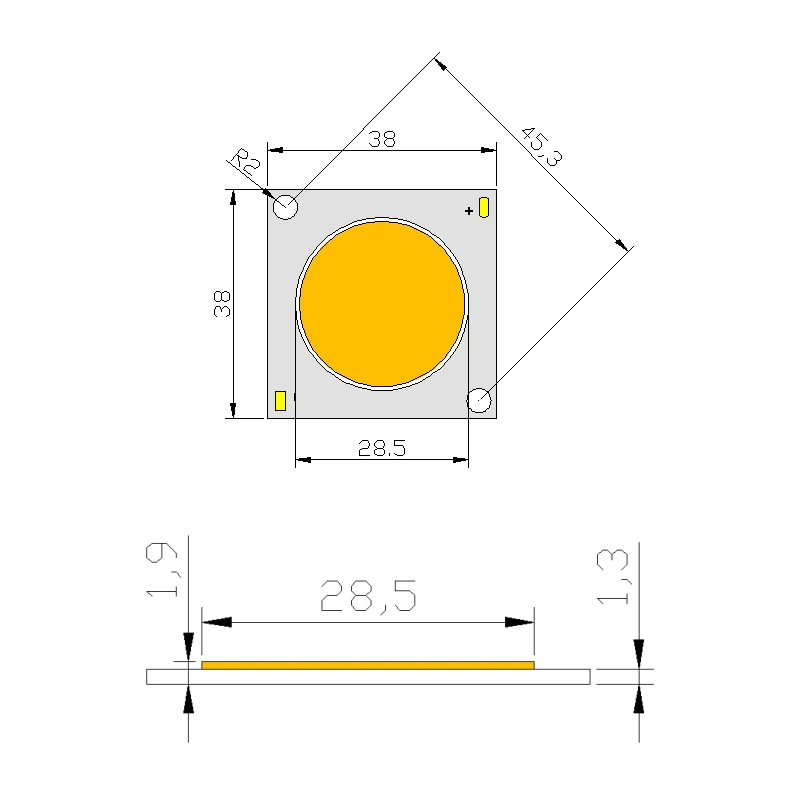 2020 High quality COB Same LED chip use for high bay 300W fishing light Stage lights 3838 size high power led