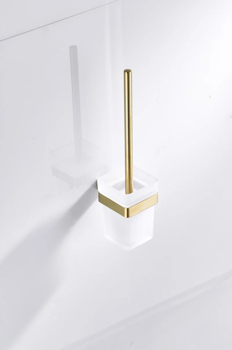 gold color hotel washroom bathroom Toilet Brush & Holders sanitary ware