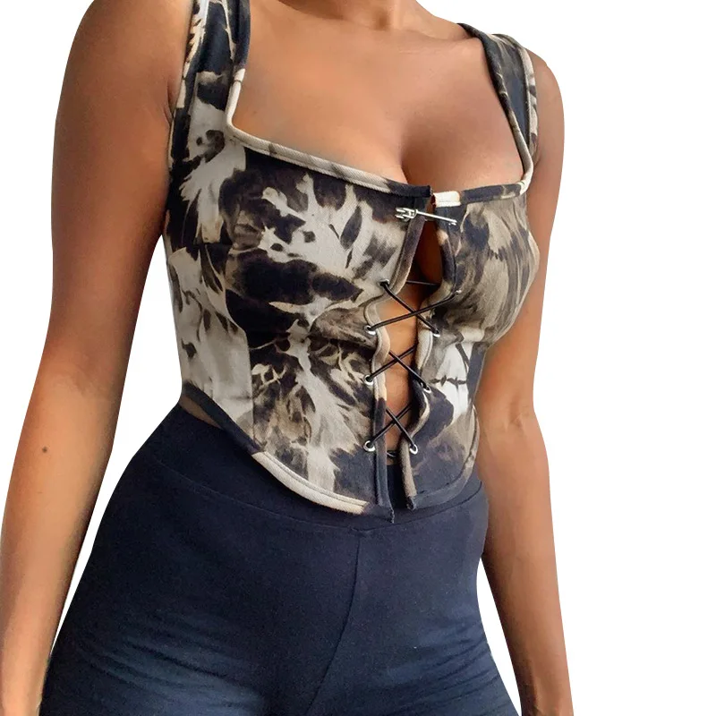Укороченный топ с вырезами и завязками, облегающий жилет, футболка и джинсовая рубашка с лямкой на шее, топы в двух стилях, рубашки для модных женщин, летние топы