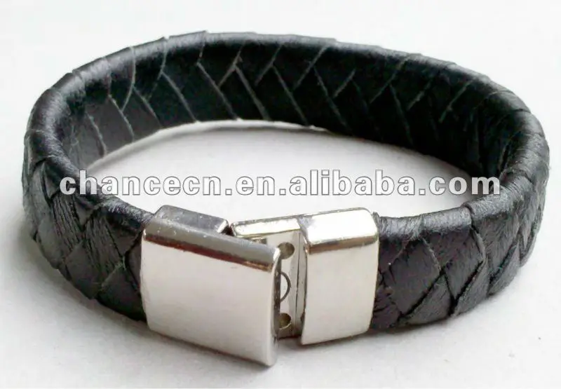 Wholesale From China braided men bracelets leather