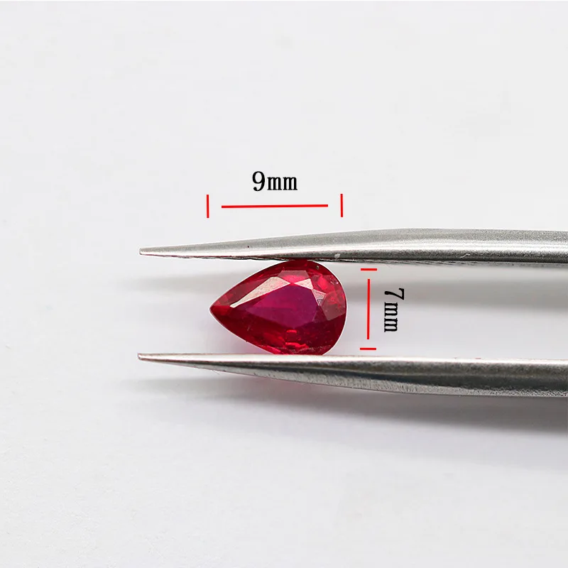 MEDBOO Fashion Jewellery Manufacturer Pear Cut Real Polished African Natural Ruby Gems Loose Gemstones For Jewelry Making