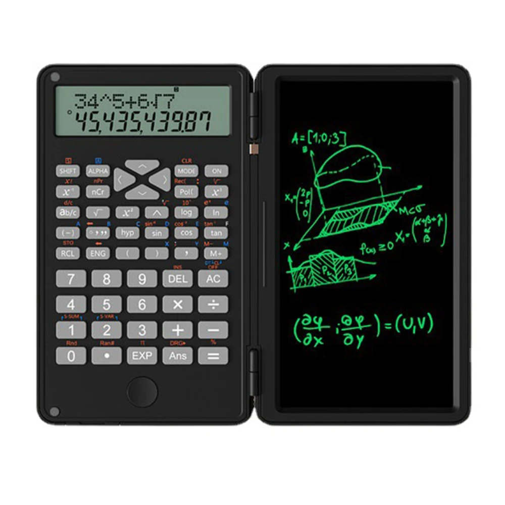 12 Digits Calculator 6 Inch Digital Graphic Tablet LCD Writing Pad with Stylus Portable Calculators with Notepad Display Deskt