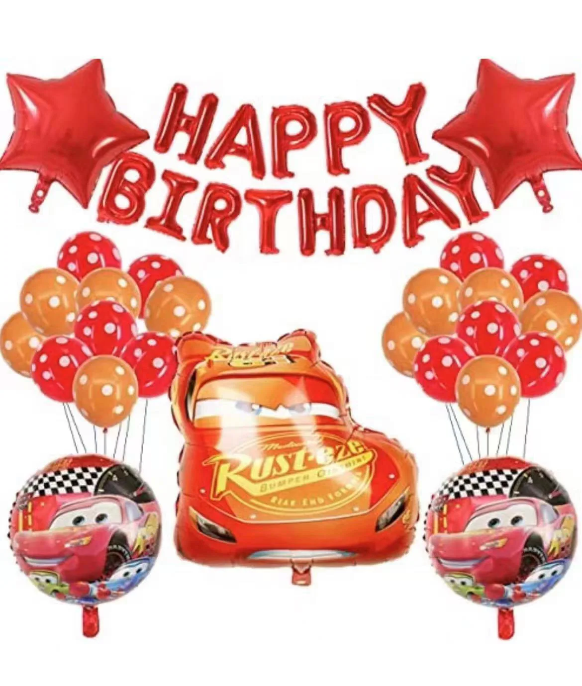 Hot Sale Large Big Szie Cartoon Inflatable Cars Foil Helium Balloon For Mc queen Foil Balloon For Birthday Party Decoration