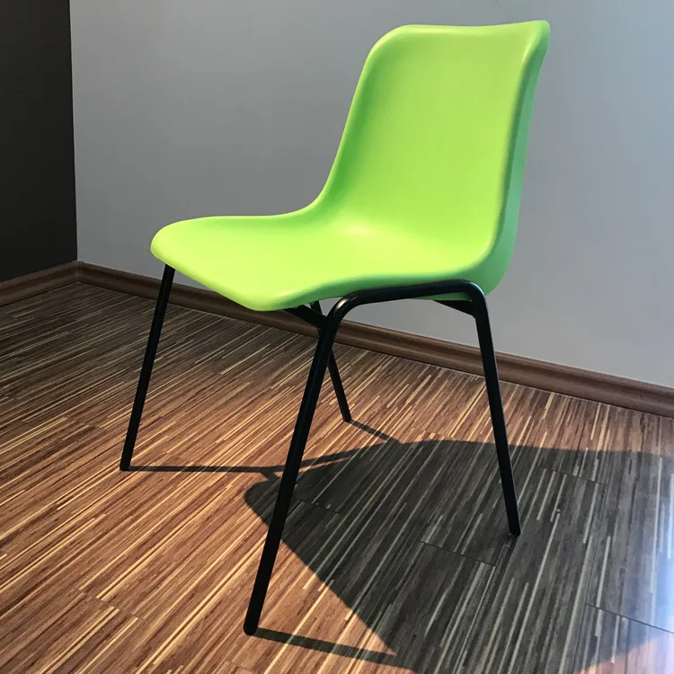 Wholesale Beautiful New Hot Modern Promotion Event School Student Meeting Chair Plastic Stacking Chair With Metal Leg