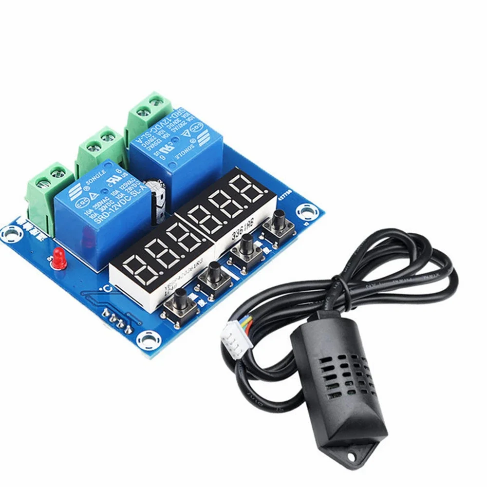 DC 12V LED Digital Display XH-M452 Thermostat Temperature Humidity Control Thermometer Hygrometer Controller Module Dual Output