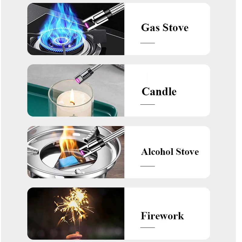 2024 Fren Company New  Custom Logo Smart  luxury Professional USB Plasma Electric Candle Lighter Long Metal lighter