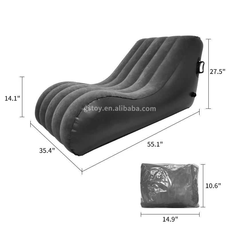 Modern Flocked S shaped sexy sofa bed adult luxury love positions cushion air chair couple inflatable sofa
