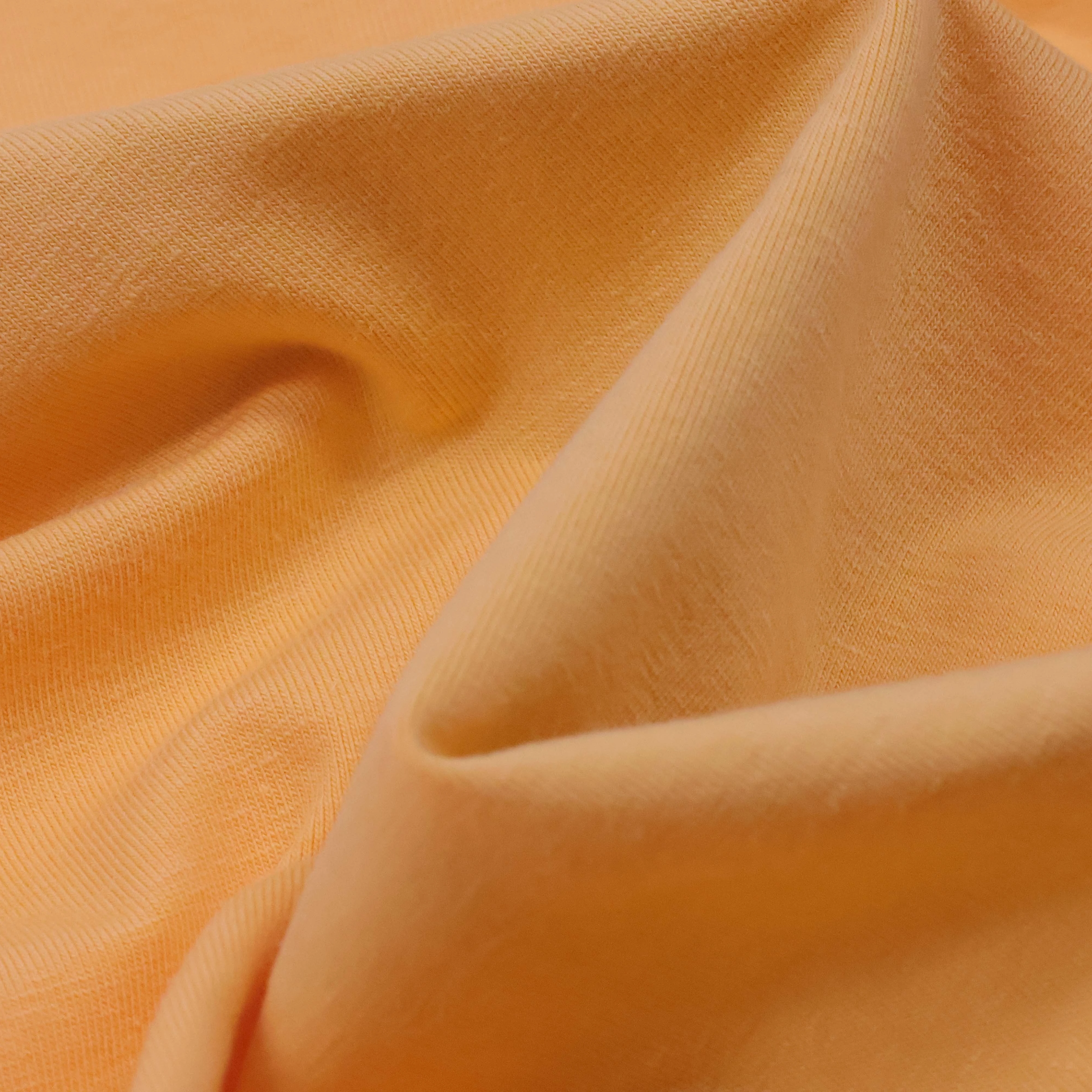 32s yarn knitting ice cool cotton  breathable single jersey fabric 190 gsm 95% cotton 5% spandex  plain summer T-shirt fabric