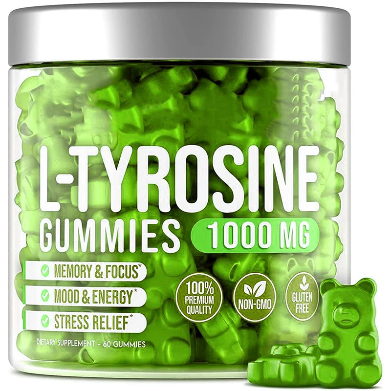 Factory Supplier Vegan Nootropics Brain Support Gummy For Mood Boost Cognitive & Focus L-Tyrosine Gummies 1000mg