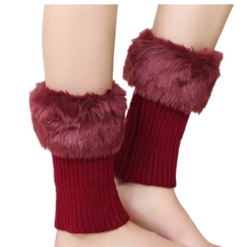 Women Fluffy Faux Fur Boot Toppers Leg Warmers Boot Cuffs