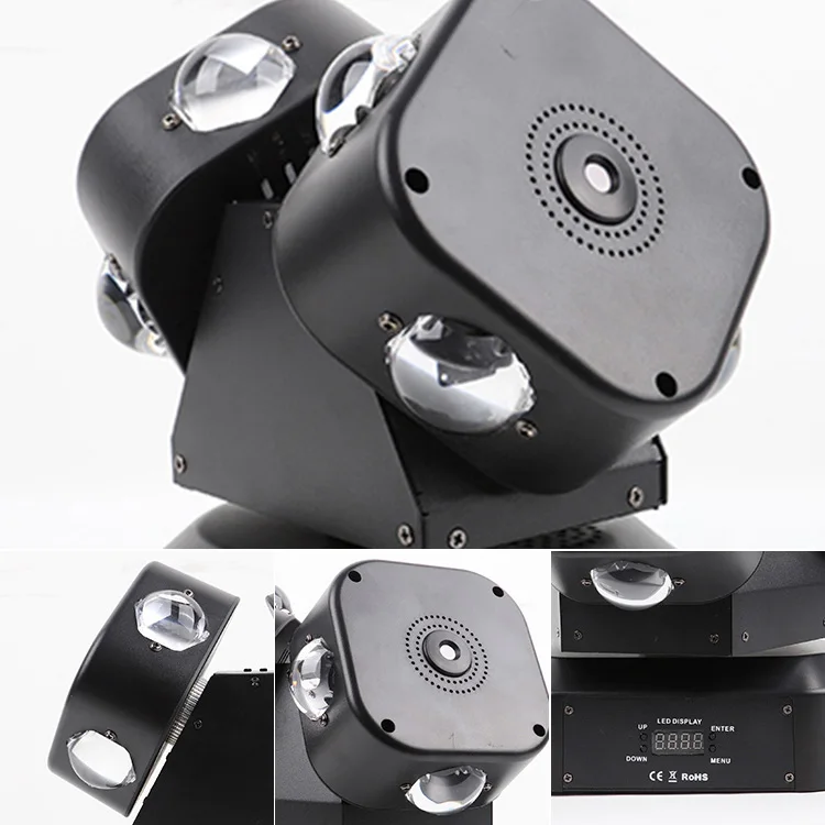 Concert effect rgbw scanner light Dj Strobe stage Light 3 heads rotating moving head laser projector