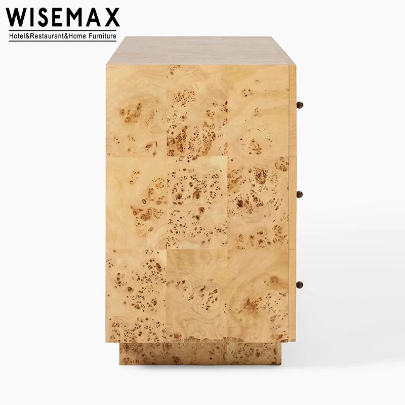 WISEMAX мебель минималистичный деревянный шкаф для хранения с 6 ящиками винтажный консольный домашней мебели