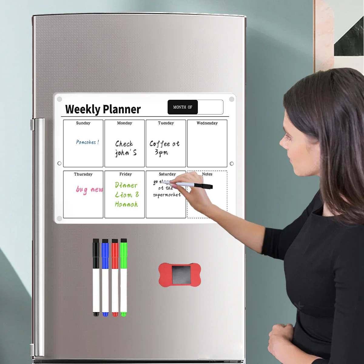 Custom Print Calendar Acrylic Dry Erase Board Customized Picture Calendar