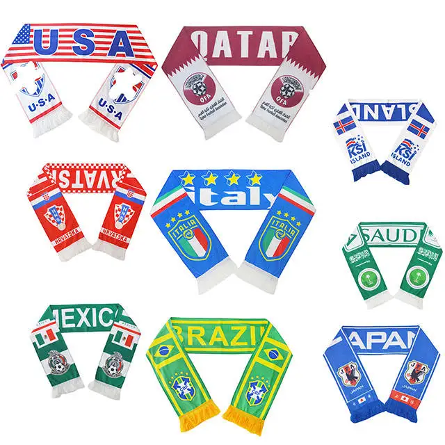 Шарфы на заказ фанатский шарф для футбола Кубок Катара 2022