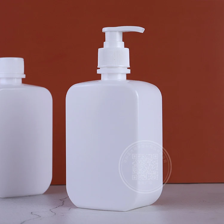 Wholesale 500ml large shampoo lotion plastic Hdpe square foam pump bottle