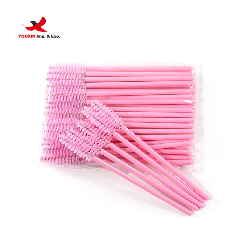 Fast delivery mascara wands disposable eyelash lash brushes spoolies lash extensions eyelash lash spoolie mascara wand brush