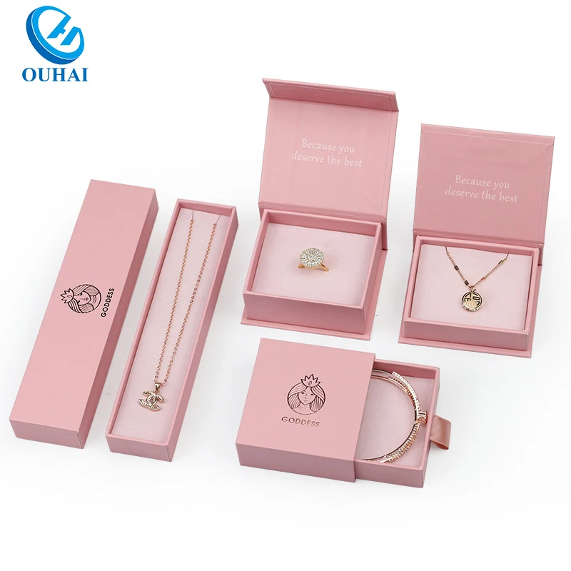 Guangzhou Wholesale Customized Mini Small Luxury Paper Cardboard Creative Jewelry  Gift Box Packaging With Logo For Jewelry