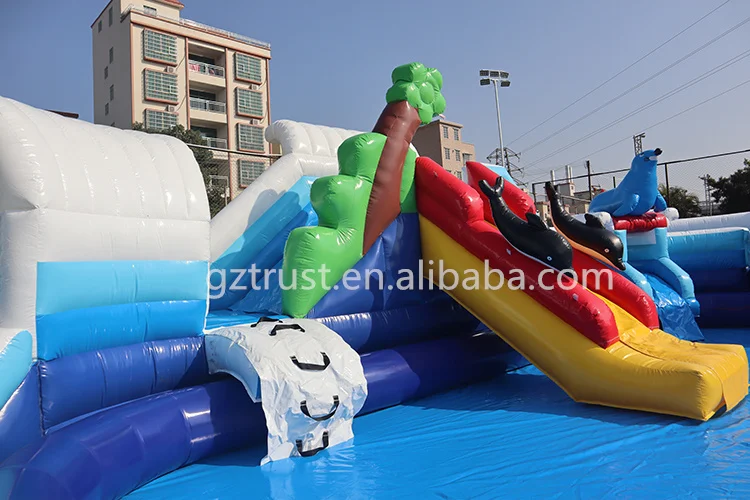 New arrival inflatable water park swimming pool large water slide