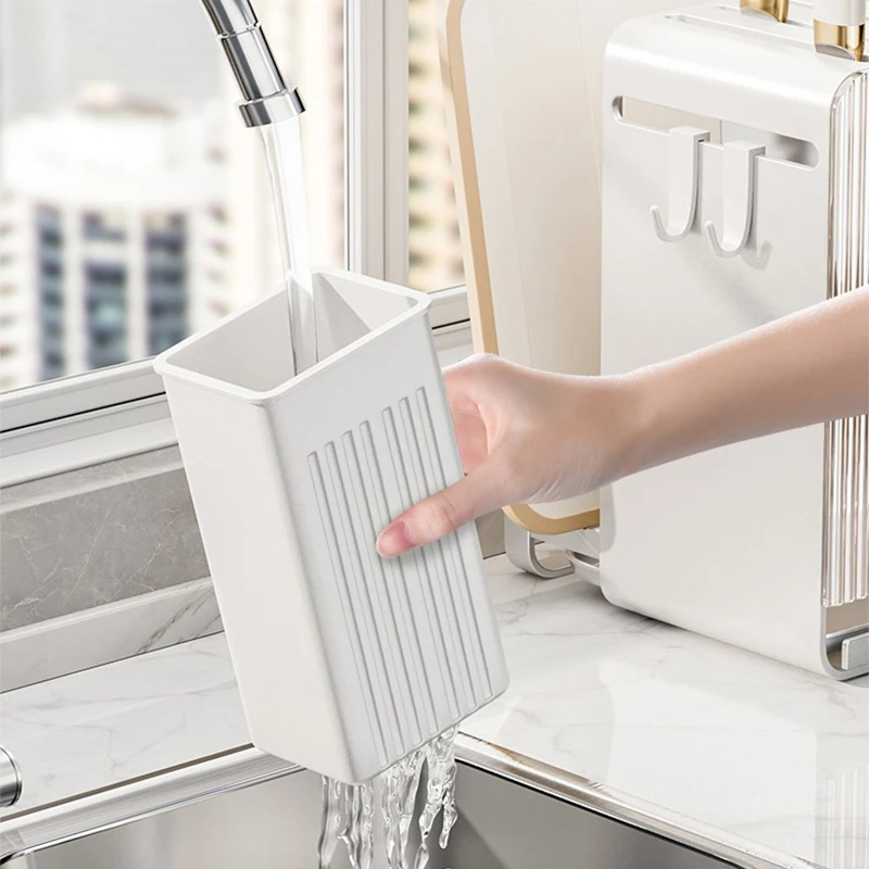 Multifunctional Chopstick Fork Spoon Knife Organizer Kitchen Metal Storage Holders Rack