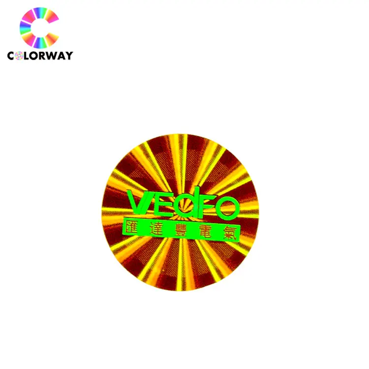 High quality bright silver product brand label waterproof strong adhesive scratch resistant custom hologram stickers