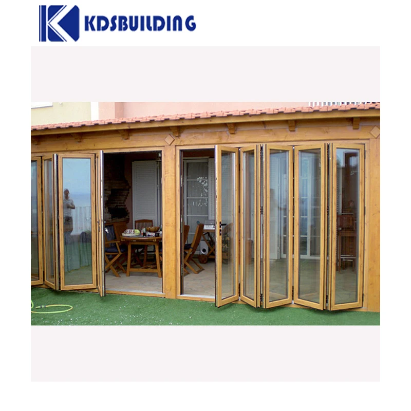 KDSBuilding деревянные складные стеклянные двери