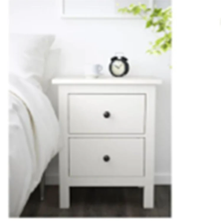 Cheap Price Table Wooden Bedroom Furniture Nightstand Bedside Table with 2 Drawers