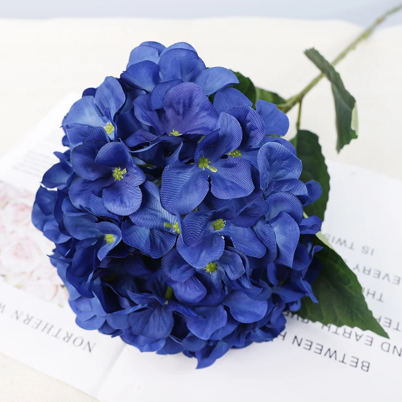 Cheap Price Artificial Hydrangea 93cm Single Head Branch for home wedding Decoration soft plastic hydrangea artificial flowers