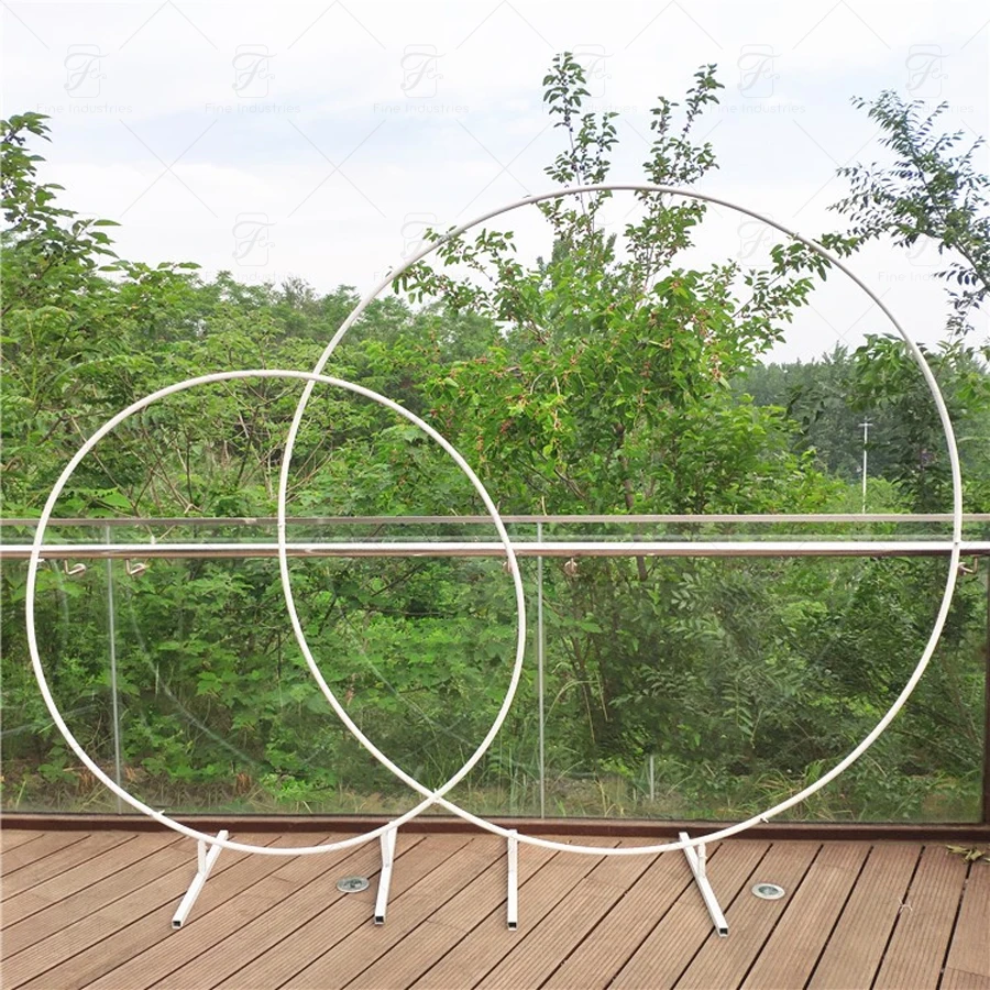 High Quality Metal Circle Flower Balloon Arch Stand  Wrought iron Round Backdrop Stand for Wedding birthday deco stand