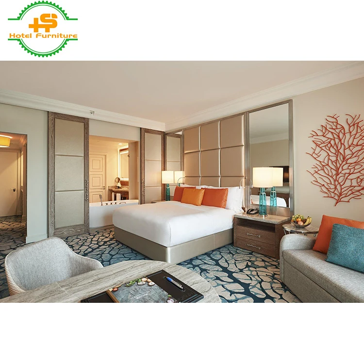 
Foshan Hilton OEM hotel furniture 5 star for bedroom (HS-N452) 