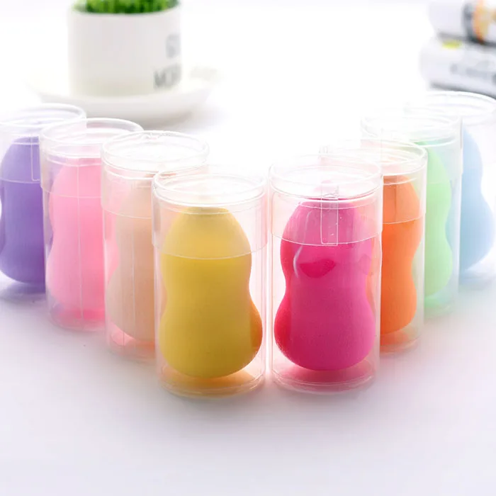 High Quality Pink Latex Free Makeup Sponge Gift Set Beauty Puff Cosmetic Blender with Display Stand