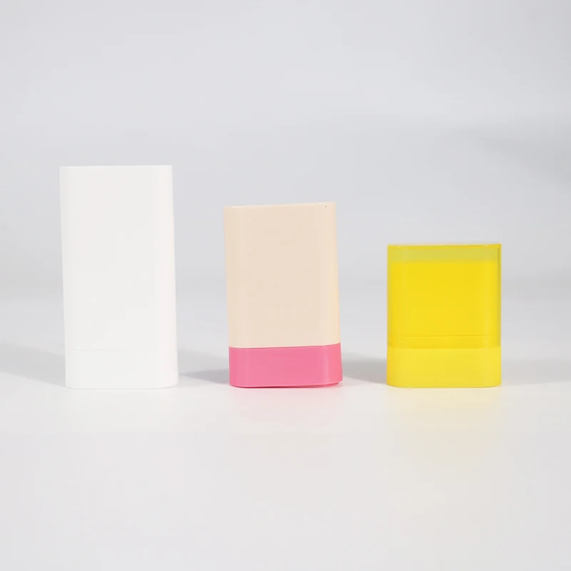 High Quality 10g 15g 20g Deodorant Containers New Empty Flat Lip Balm Tubes Plastic Deodorant Container