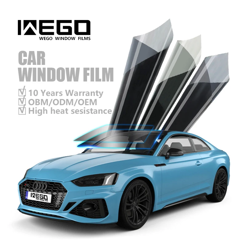 WEGO latest car tinted glass inorganic 2 X Ultra HD privacy window film Nano Ceramic UV curing windshield protective film