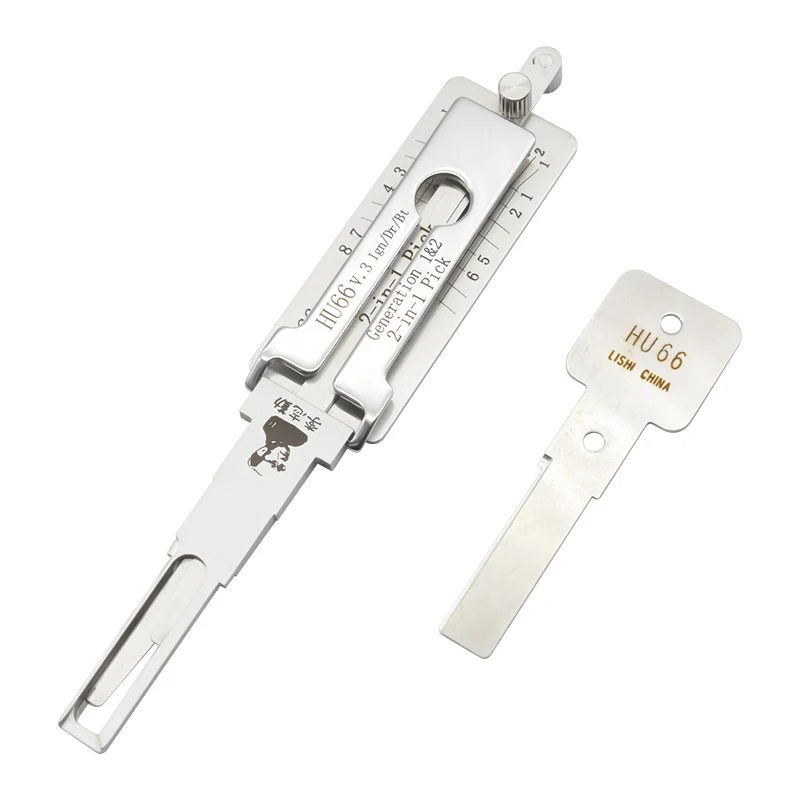  lishi locksmith tools HU66 V.3 2 in 1 auto lock pick and decoder lockpicks car Key Reader