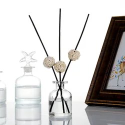 50ml 100ml 150ml 200ml Round Shape Clear Glass Essential Oil Diffuser Bottle