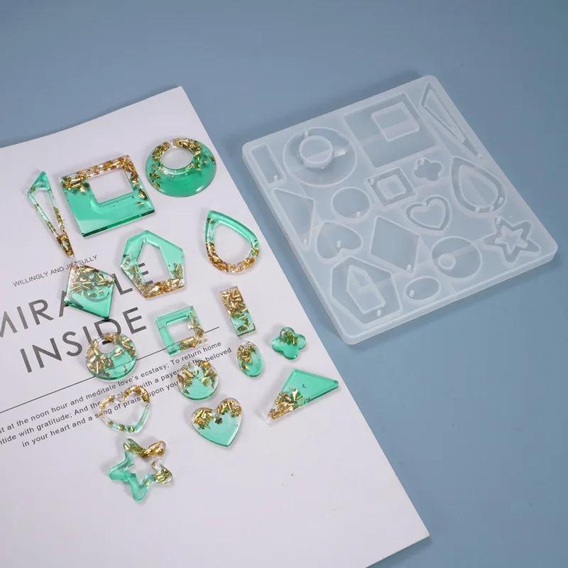 Handmade Style Earring Epoxy Resin Molds Tools Set Fashion Jewelry Silicone Molds for DIY Earring Pendant Craft