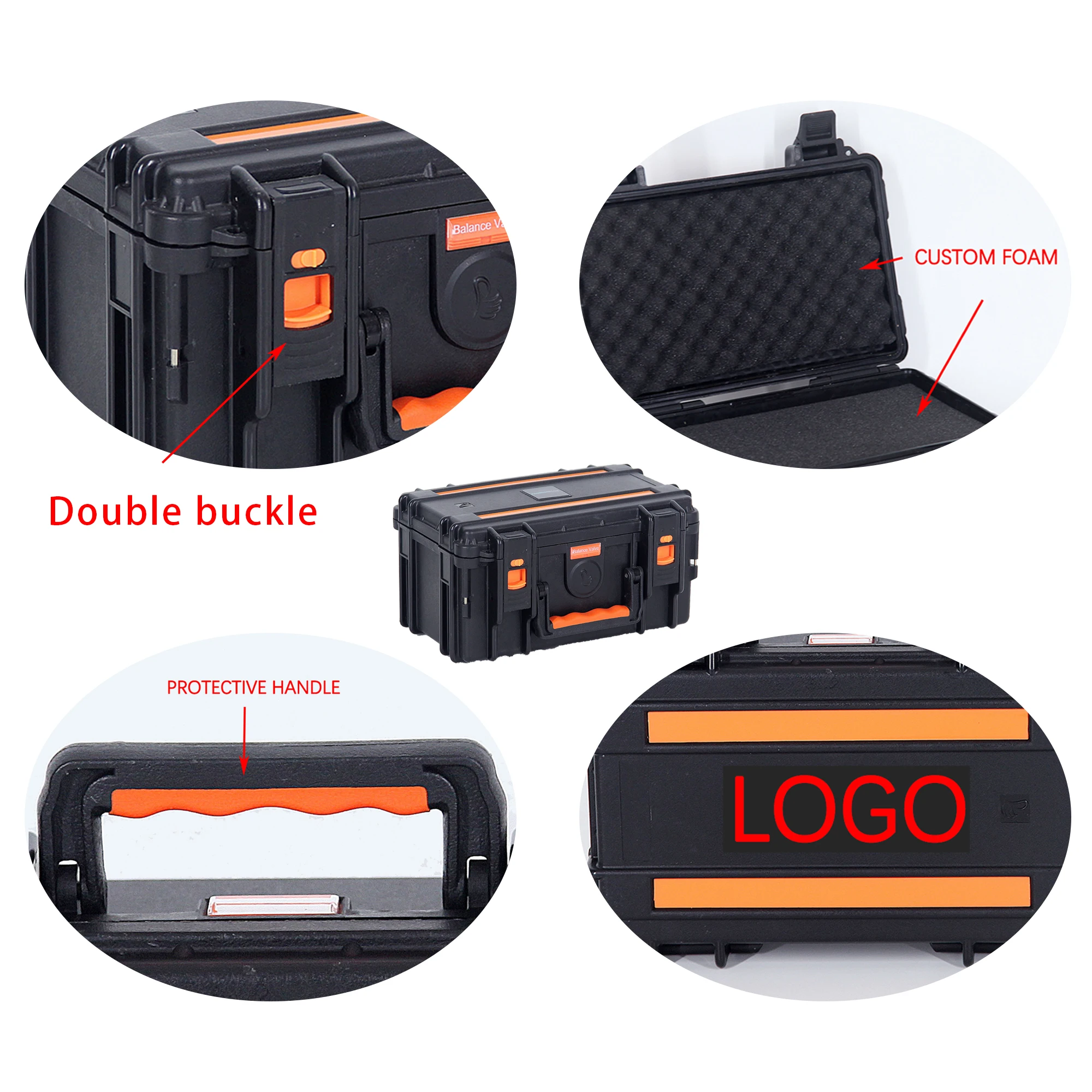 Factory Wholesale hard gun case custom hard case foam Travel ABS Plastic Waterproof Box