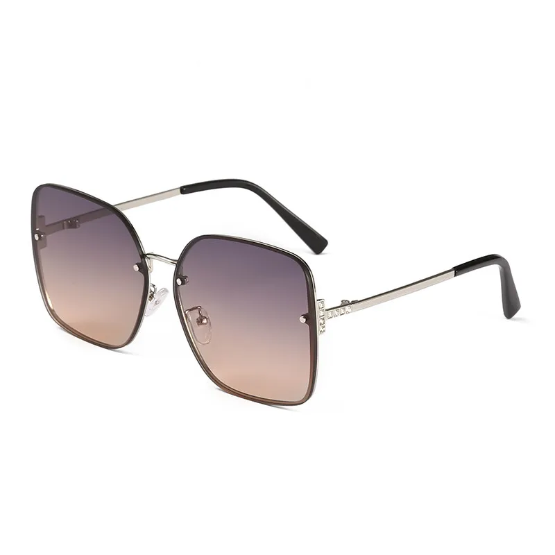 Faral Unique Sun Glasses Unisex Metal Gradient Custom Logo Shades Aesthetic 2022 Sunglasses New Arrivals Retro Big Sunglasses