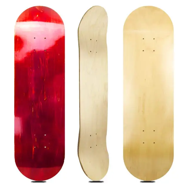Лучший канадского клена пустой доска скейтборда красного цвета скейт Deck