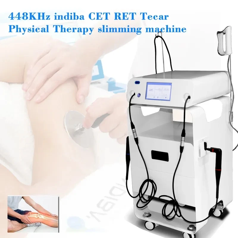 Ret Cet Indiba 448khz Tecar Therapy Hyperthermia Fat Dissolve Monopolar Rf Skin Tightening Machine