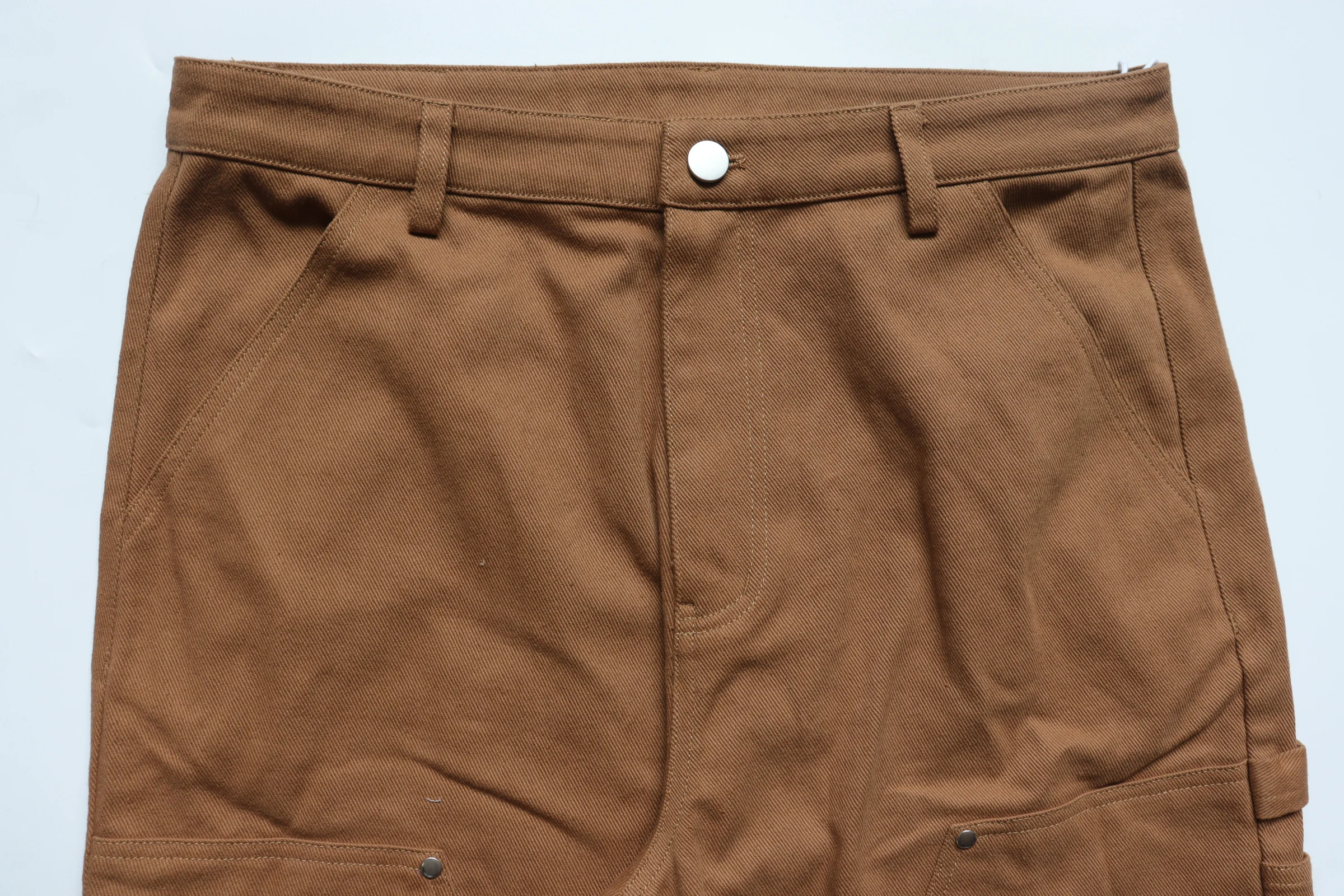 OEM Wholesale Custom Logo Outdoor Workwear 100% Stretch Twill Cotton 5 Pockets Cargo Work Pant Double Knee Carpenter Pants Men