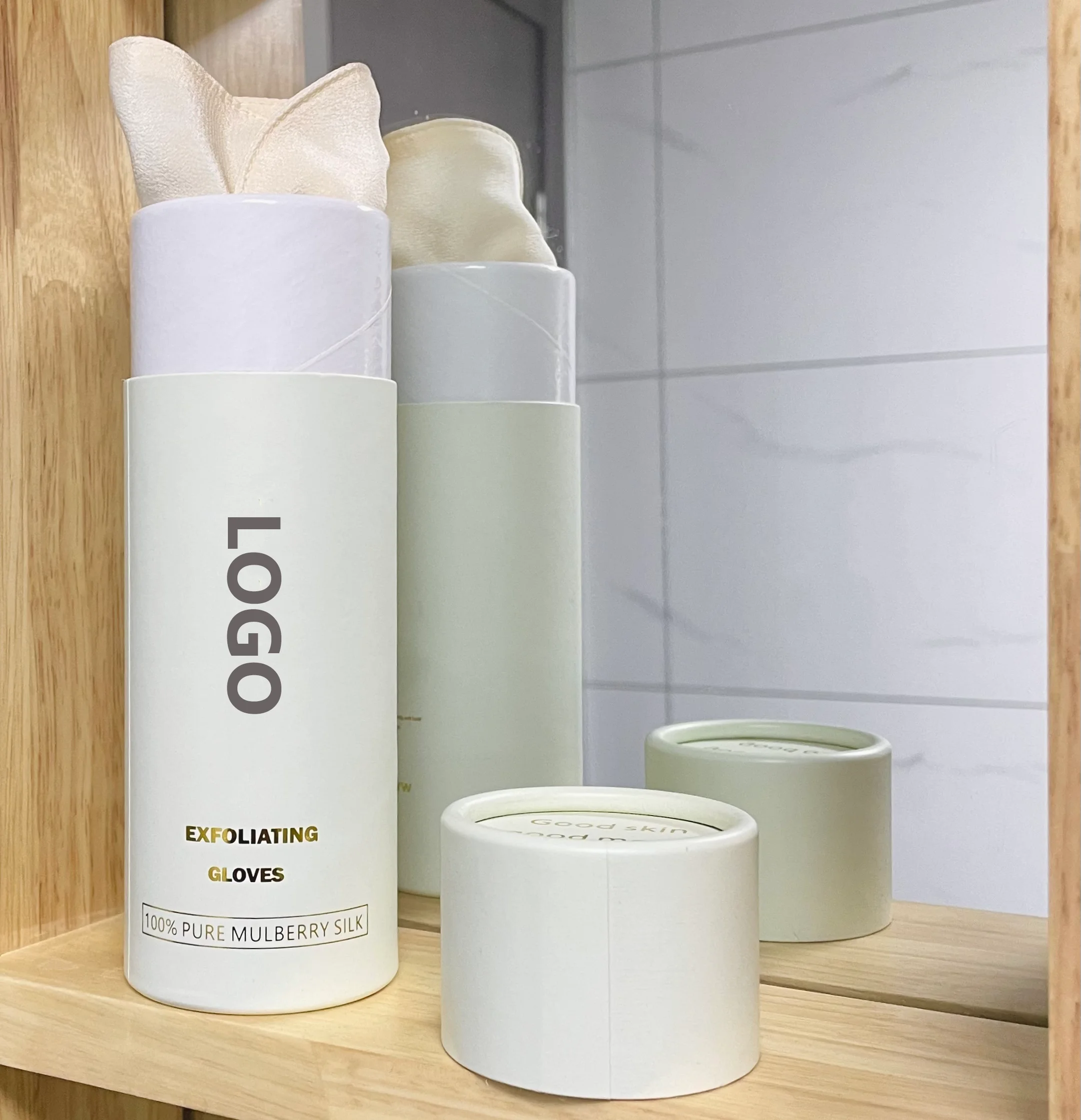 Wholesale high quality 100% mulberry vegan silk exfoliating mitt turkish silk mitt skin care body scrub turkish silk exfoliati