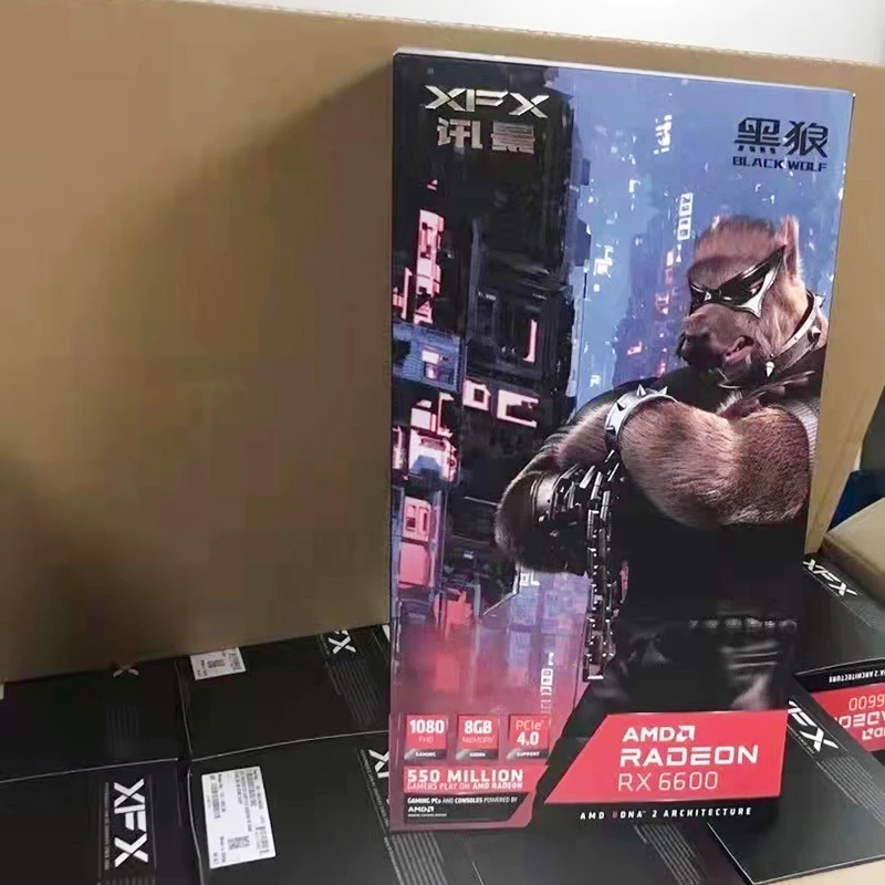 XFX AMD Radeon RX 6600 8G Gaming Graphics Card 8GB RX 6600 Video Card Non LHR Carte Graphique for Desktop Computer